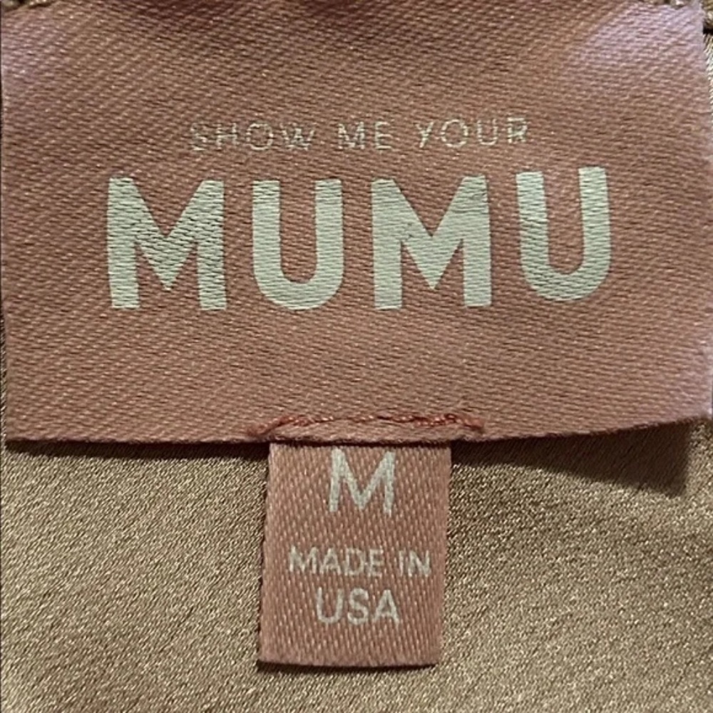Show Me Your MuMu Champagne Satin Ruffle Wrap Maxi Dress - Picture 5 of 10